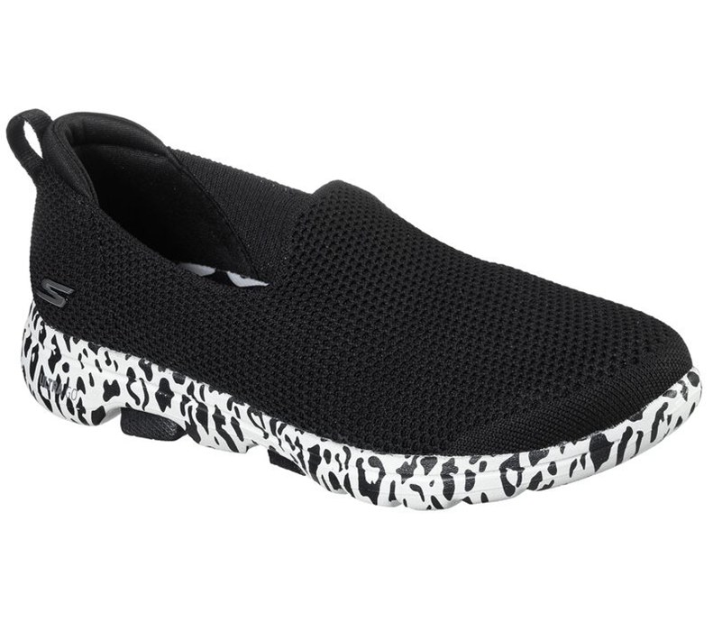 Skechers Gowalk 5 - Edgy - Womens Slip On Shoes Black/White [AU-LO8615]